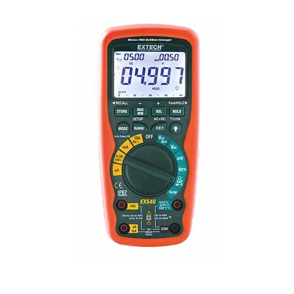 Мультиметр/реєстратор даних 12-функційний бездротовий True RMS Extech EX542