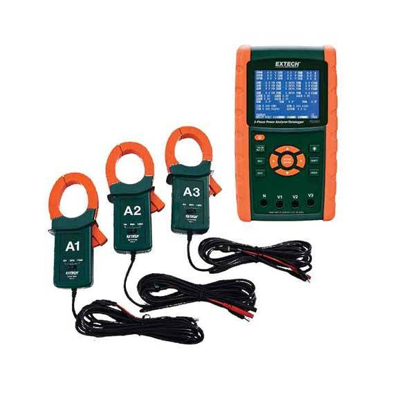 Комплект аналізатора / логера потужності 1200A Extech PQ3450-12
