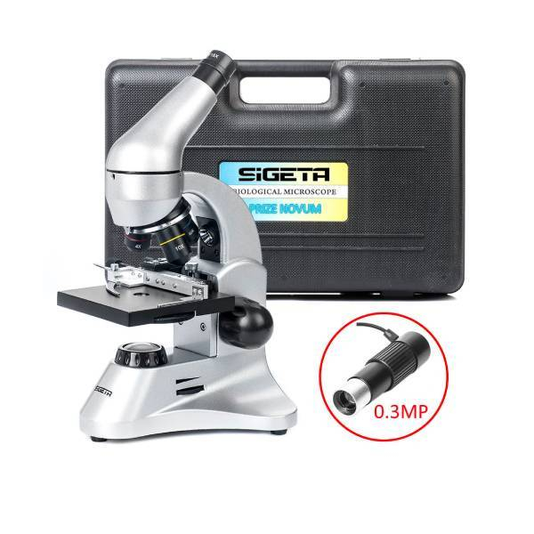 Мікроскоп в кейсі Sigeta PRIZE NOVUM 20x-1280x з камерою 0.3Mp