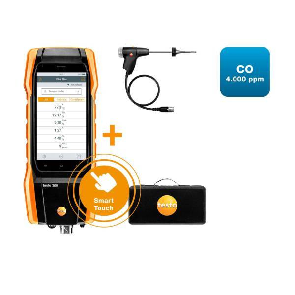 Комплект аналізатора димових газів (O2, CO до 4000 ppm) testo 300 NEXT LEVEL kit 1