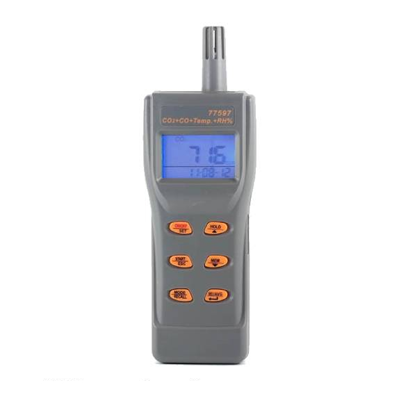 Портативний газовий аналізатор/термогігрометр (CO2, CO, RH, T) USB AZ-77597