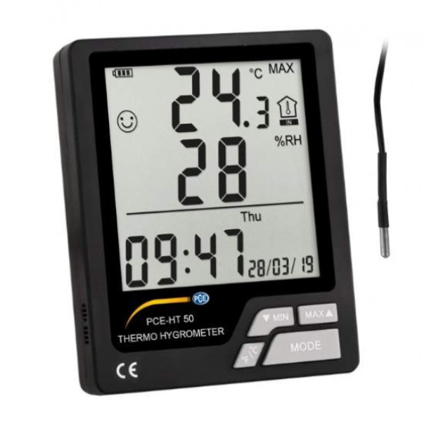 Термогігрометр з внутрішнім і виносним датчиком температури PCE Instruments PCE-HT 50