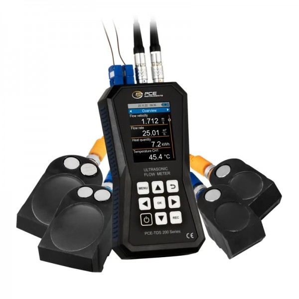 витратомір з термопарою (теплолічильник) з 4-ма датчиками PCE Instruments PCE-TDS 200+ ML