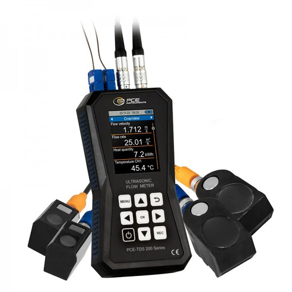 Витратомір з термопарою (теплолічильник) з 4-ма датчиками PCE Instruments PCE-TDS 200+ SM
