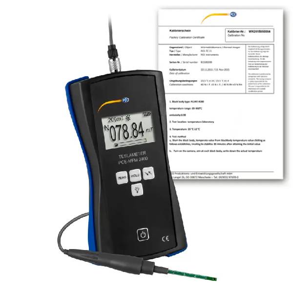 Вимірювач електромагнітного поля  з сертифікатом ISO калібрування PCE-MFM 2400-ICA