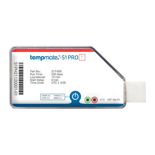 Одноразовий логер температури tempmate-S1 PRO T