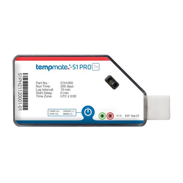 Одноразовий логер температури і вологості tempmate-S1 PRO TH