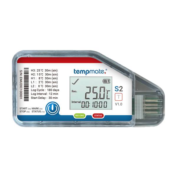 Одноразовий логер температури tempmate-S2 T